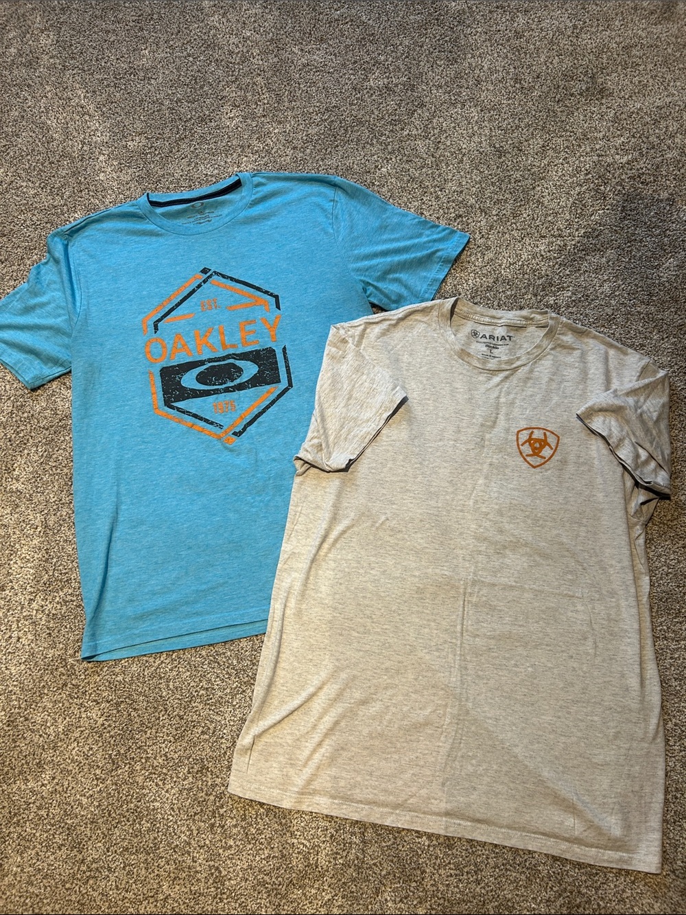 Oakley Blue and Teal Graphic Logo Tee